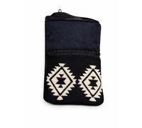 Samay Handmade Alpaca Wool Crossbody Pouch from Ecuador, Artisan Andean Boho Shoulder Bag with Strap, Small Travel Purse, Black Andean Diamond, Bohemian / Boho Andean / Ethnic / Crossbody / Shoulder