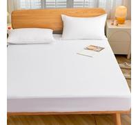 SAMAYISH 100% Egyptian Cotton King Fitted Sheet 400 Thread Count Bed Sheets 35cm Deep Fitted Sheets For King Size with 360° Round Elastic Fitted Bed Sheets