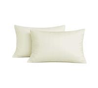 SAMAYISH Bedding & Linen 100% Egyptian Cotton Fitted Sheet 400 Thread Count 35cm Deep Fitted Bed Sheets (Cream, Pillowcase 2 Pack)