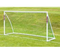 Samba 12x6ft Football Goal - All Weather uPVC Football Training Goal Posts - Portable Net Locking System Garden Versatile Sizes & Size 5 Ball