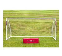 Samba 16x7ft Football Goal - All Weather uPVC Football Match 9v9 Goal Posts - Portable Net Locking System Garden & Carry Bag