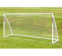 Samba 16x7ft Football Goal - All Weather uPVC Football Training Goal Posts - Portable Net Versatile Sizes & Size 3 Ball