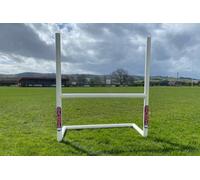 Samba 4x2ft Combi Mini Football/Rugby Goal Posts Only - 2 in 1 All Weather uPVC Training Posts - Locking System Children Practice Garden