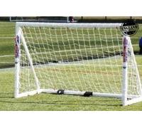 Samba 6x4ft Fold-a-Goal Football Goal - All Weather uPVC Football Goal Posts - Portable Net Foldable Locking System Garden