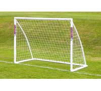 Samba 8x6ft Football Goal - All Weather uPVC Football Training Goal Posts - Portable Net Locking System Garden Practice with Bag & Target Sheet & Size 5 Ball