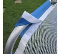Samba Mesh Football Net - Spare White Netting for 5x3ft Aluminium Folding Goal - Velcro Fastening Around Frame