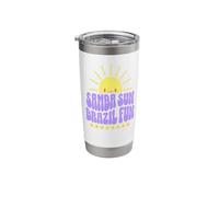Samba Sun Brazil Fun Retro Tropical Summer Joy Vibes Stainless Steel Insulated Tumbler