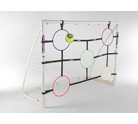 Samba Target Net With Hoops - Fits 8x6ft Football Goal Posts - Shooting Training Accuracy - 5 Hula Hoop Targets & Carry Bag