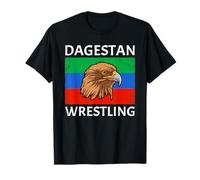 Sambo Dagestan Wrestling Eagle Dagestan Flag T-Shirt