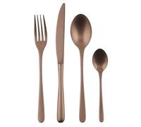 Sambonet 24-piece Taste Vintage Kitchen Cutlery Set, Stainless Steel with PVD Copper Coating, Includes 6 Forks, 6 Knives, 6 Tablespoons, 6 Teaspoons