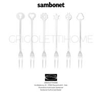 Sambonet - Party Items Portafortuna - Set Of 6 Appetizer Forks - 52550C52