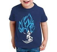 Sambosa Super Son Kids T-Shirt Goku Dragon Master Ball Vegeta Turtle Roshi Db, Farbe2:Dunkelblau/Blau;Kinder T-Shirt Größe:134/146
