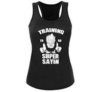 Sambosa Train Super Sayin Women's Tank Top Goku Dragon Master Son Ball Vegeta Turtle Roshi Db, Farbe2:Schwarz;Größe2:Large