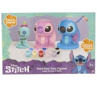 Sambro International Limited CyP Brands Stitch, Set of 3 Plaster Figures, Creative Activities, Multicoloured, Official Product