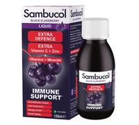 Sambucol Extra Defence Vitamin C Black Elderberry Liquid Immune Support 120ml X2