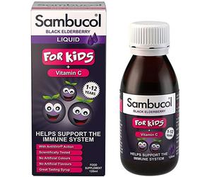 Sambucol For Kids+ Vitamin C Help Support Immune System 120ml for Age 1-12 years
