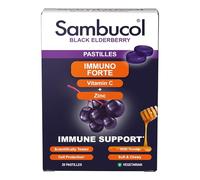 Sambucol Pastilles Immuno Forte - Black Elderberry with Honey, Vitamin C & Zinc - 20 Pastilles