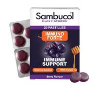 Sambucol Pastilles Immuno Forte - Black Elderberry with Honey, Vitamin C & Zinc - 20 Pastilles