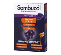 Sambucol Pastilles Immuno Forte - Black Elderberry with Honey, Vitamin C & Zinc - 20 Pastilles