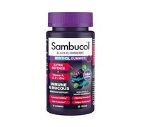 Sambucol Extra Defence Menthol Gummies | Vitamin A | Vitamin C | Vitamin D | Zinc | Immune Support | 30 Gummies