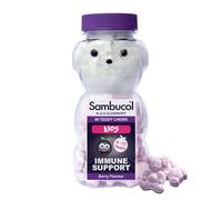 Sambucol Natural Black Elderberry Kids Chewable Teddies| Vitamin C | Immune Support Supplement | 60 tablets