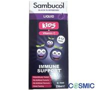 Sambucol Natural Black Elderberry Liquid For Kids Vitamin C Immune 230ml