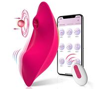 SAMCHEON Wearable Panty Vibrator Sex Toys for Women with APP Remote Control, Adults Nipples Clitoral Stimulator Strong Flapping Pulsing Adult Toy, Couples Woman Vibratorter Female Sex Toy, Red