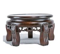 SAMCIOI Stool for Plant Bonsai Base Display Stand Odd Stone Vase Ornaments Flower FishTank Rack Wooden Round Tray High Foot Display Pedestals