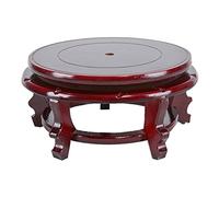 SAMCIOI Stool for Plant Bonsai Base Rotatable Round Vase Odd Stone FishTank Flower Pot Ornaments Crafts Wooden for Home Office Decoration Display Pedestals