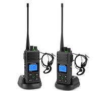 SAMCOM 2 Way Radio Long Range, 20 Channel Walkie Talkie Up to 5 Miles, Rechargable Hand-held Radio for Outdoor Hiking Hunting Travel,License-Free (Pack of 2