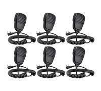 SAMCOM Speaker Mic for Two Way Radio,2 Pin Walkie Talkies Shoulder Mic, Handheld Walkie Talkie Microphone for Most 2 Way Radio, 2 Pin K Type Radio Mic with PTT (6 Pack)