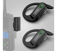 SAMCOM Wireless Headset with 2 Pin Dongle for FPCN10A/FPCN30A Walkie Talkies, BTEAR-02 Upgraded Hands-Free Wireless Two Way Radio Earpiece with Mic for K Connector (Radios not Inclued)