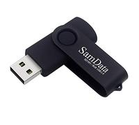 SamData USB Flash Drive 8GB 1 Pack USB 2.0 Thumb Drive Swivel Memory Stick Data Storage Jump Drive Zip Drive Drive with Led Indicator (Black, 8GB-1Pack)