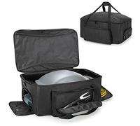 SAMDEW Barbecue Grill Cover Compatible with Weber Q1400 Electric Grill, Outdoor Portable Carry Bag Compatible with Weber Q1000 Q1200 Propane Gas Grill, with Storage Pockets & Handles, Bag Only