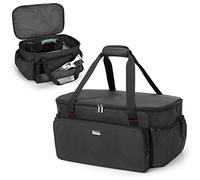 samdew Grill Carry Bag Compatible with Weber 1141001 Go-Anywhere Gas Grill, Outdoor Camp Grill Cover Compatible with Weber 121020 Go-Anywhere Charcoal Grill, with Handles & Multiple Pockets, Bag Only