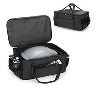 samdew Portable Grill Cover Compatible with Weber Q1000 Q1200 Propane Gas Grill, Grill Carry Bag Compatible with Weber Q1400 Electric Grill, Camp Grill Tools Bag with Handle, Bag Only (Patent Design)