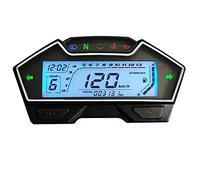 SAMDO Universal Motorcycle Speedometer Odometer Tachometer RPM Speedometer Gauge 199 Kph Mph for Carburetor Motor