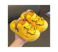 (same as picture, 20-21) drop shipping real pictures 2025 new summer comfortable cute Pikachu cartoon little girls boys yellow children kids slippers