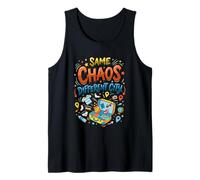 Same Chaos Different City Family Trip Vacation Travel Crew Tank Top