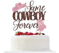 Same Cowboy Forever Cake Topper, Western Cowgirl Bachelorette Decorations, Nashville Bridal Shower Engagement Party Decor, Western Bachelorette Party Decorations, Brown Glitter