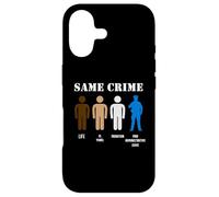 Same Crime Different Time Funny Satirical T-Shirt Case for iPhone 17