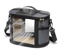 Same Day Bird Carrier - Portable Parakeet Cage Outdoor Transport Shoulder Bag Indestructible Backpack Stainless Steel Mesh Portable Bird Travel Bag Hamster Sit