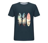 Same Day Delivery Fashion Men's Tshirts Men's Casual Loose Printed Round Neck Short Sleeve T Shirt Mens Summer Tops Casual Smart T Shirts Men Fashion Clothes Men Clothes Sale of Clearance Navy