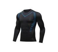 Same Day Delivery Items Summer Tops for Men UK 2024 New Version Shaping Long Sleeved Shirt Energxcell Shaping Vest Crewneck Slimming Compression Mens Fashion Tshirt Clothes Sale of Clearance Black