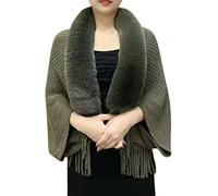 same day delivery items under 2 pounds Womens Scarves Lightweight Fall Ladies Knitted Loose Thickened Shawl Coat Faux Plush Collar Scarf Wrap Tassel Fringed Matching Cardigan ladies scarfs