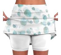 Same Day Delivery Skirts for Women UK Elasticated Waist Women's Tennis Skirts High Waist Workout Skorts with Shorts Underneath Athletic Party Women UK Scottish Fancy Dress Sky Blue