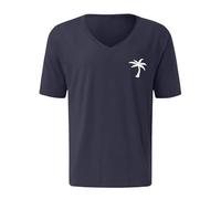Same Day Delivery Summer Tops for Men UK Men's Summer Beach Coconut Print V Neck Short Sleeved T Shirt Smart Casual Dress T Shirts for Men UK Prime Deals of The Day Big and Tall Tops UK Navy