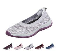 Same Day delivery Womens Trainers Slip on Trainers Womens Wide Fit Wedge Trainers Breathable Hollow Mesh Walking Sneakers Comfortable Low Top Flat Active Sneaker Walking Shoes for Women Grey 5