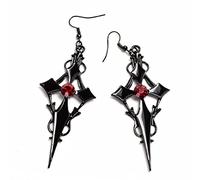 Same Paragraph European and American Temperament Earrings Exaggerated Cross for Earrings Goth Punk Ea Gothic Set for Women