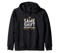 Same Shift Different Day Airport Night Shift Worker Humor Zip Hoodie